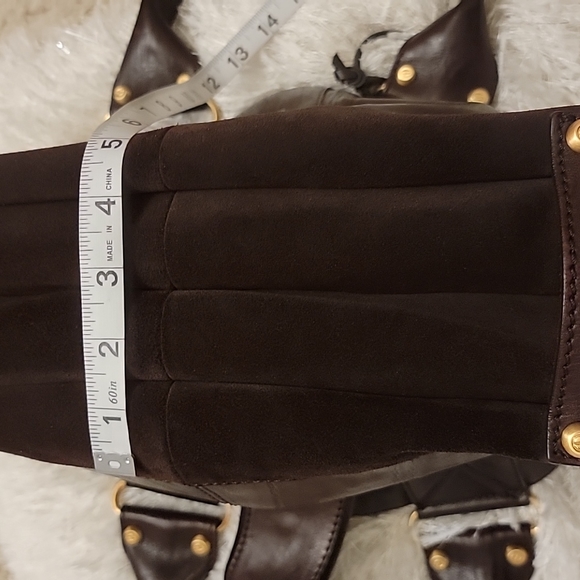 📍Rare |Vintage | Francesco Biasia | Leather & Suede East West Style Bag - Picture 16 of 16